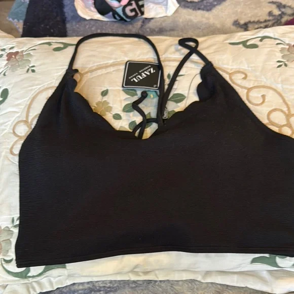 Zaful Black Bikini Classic Swimwear NWT XXL - Picture 2 of 9